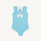 Sleeveless Sarasota Surf Suit - Belhaven Blue/ Worth Ave White