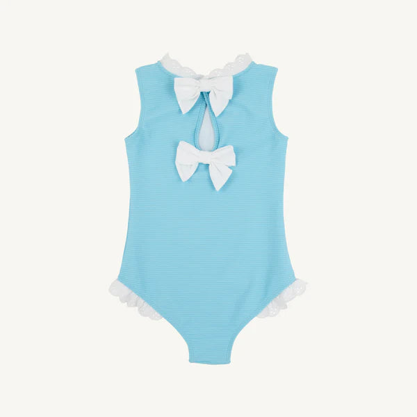 Sleeveless Sarasota Surf Suit - Belhaven Blue/ Worth Ave White