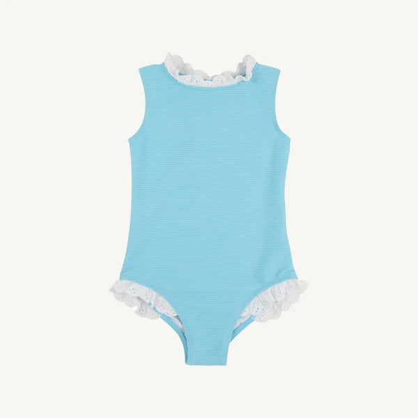 Sleeveless Sarasota Surf Suit - Belhaven Blue/ Worth Ave White