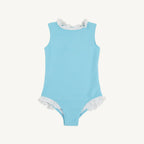 Sleeveless Sarasota Surf Suit - Belhaven Blue/ Worth Ave White