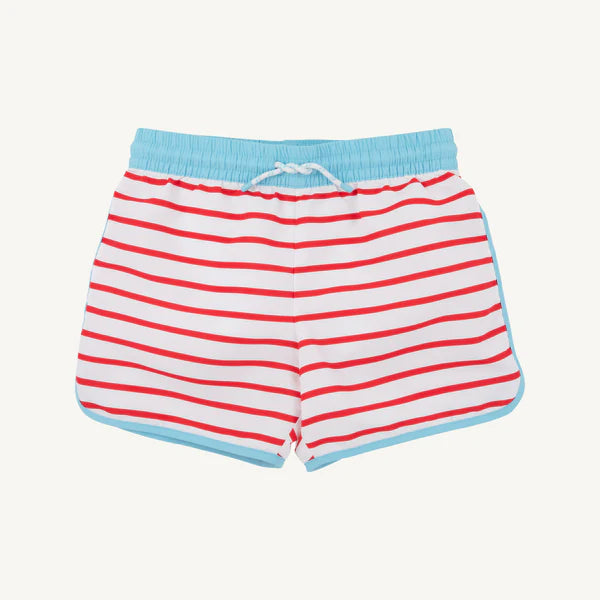 Tanner Trunks - Richmond Red Stripe/Belhaven Blue