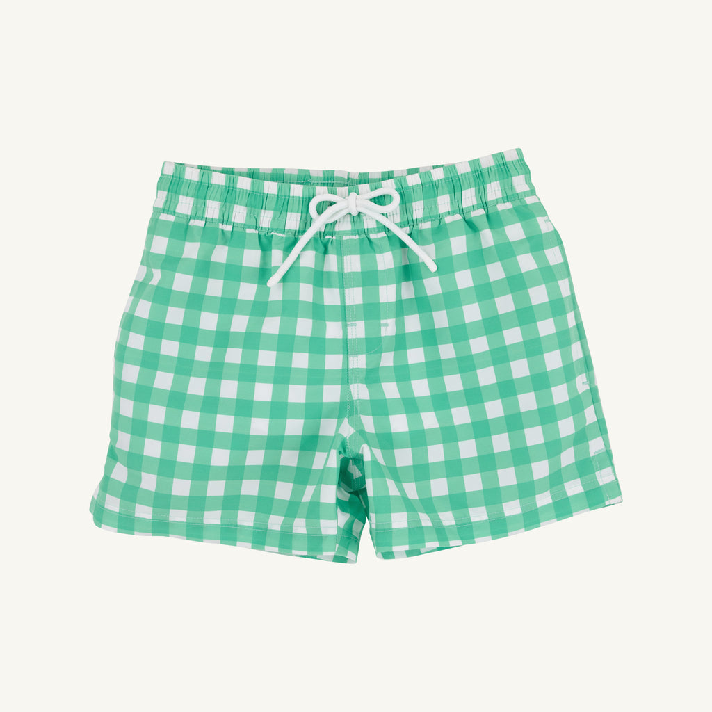 Tortola Swim Trunks - Gibson Island Green Gingham