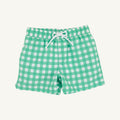 Tortola Swim Trunks - Gibson Island Green Gingham