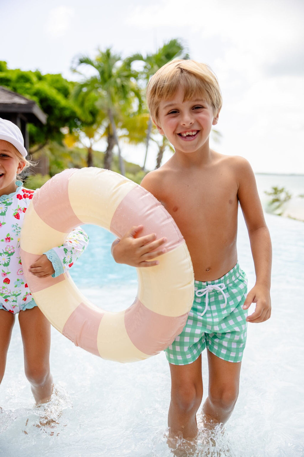 Tortola Swim Trunks - Gibson Island Green Gingham