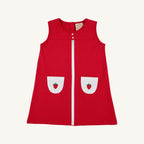 Peggy Strawberry Pocket Dress - Richmond Red