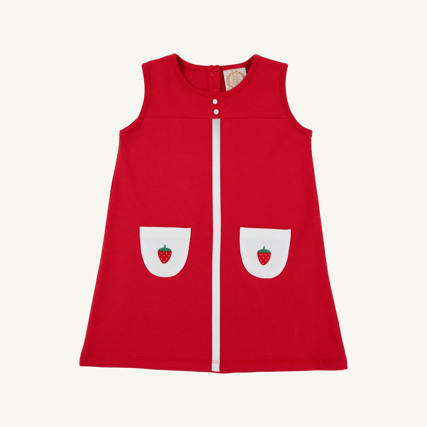 Peggy Strawberry Pocket Dress - Richmond Red