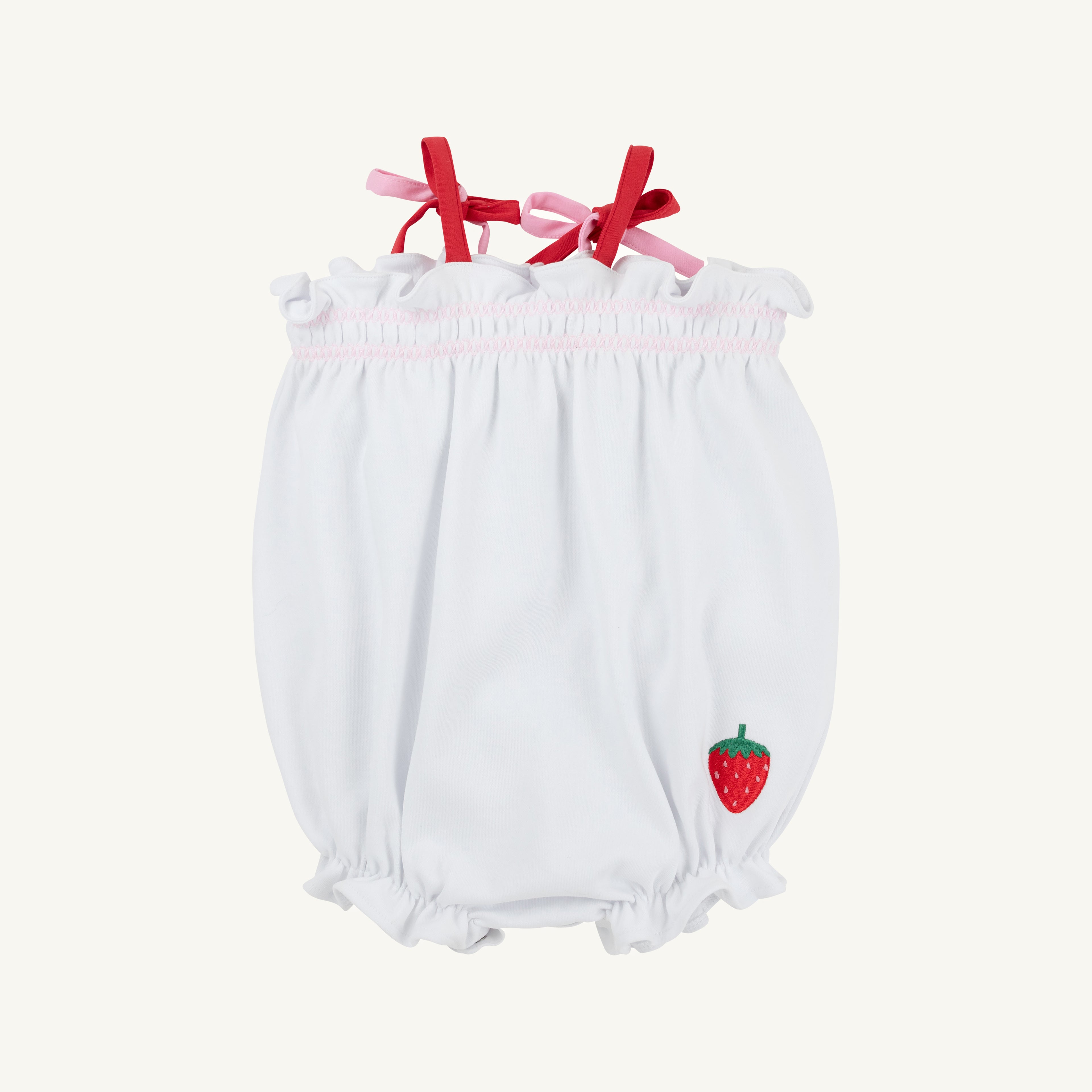 Rosey Romper - White/ Pier Party Pink